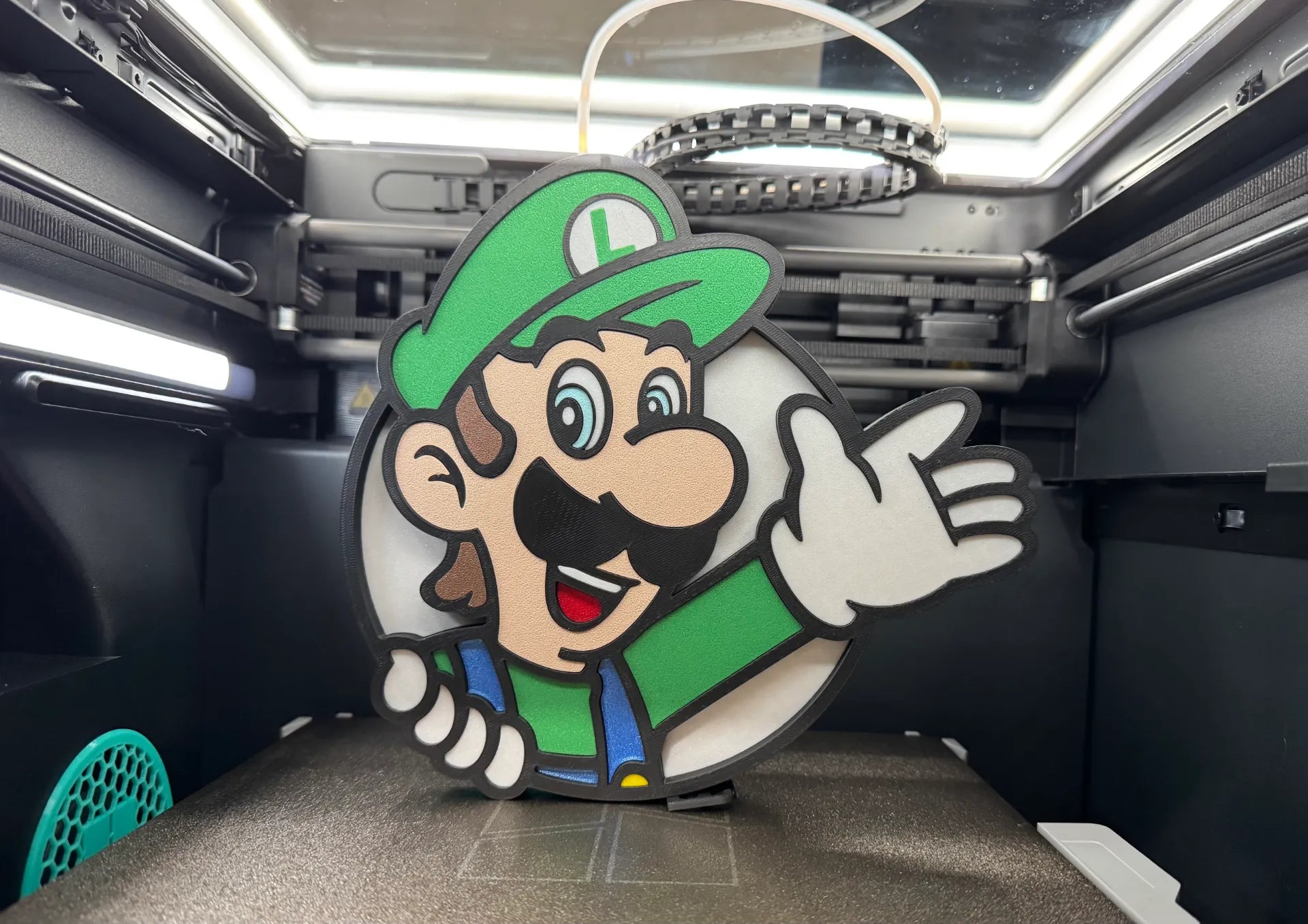 Luigi Wall Art - 3D Printed Gaming Decor