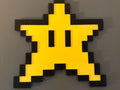 8-Bit Mario Star 3D printed wall art