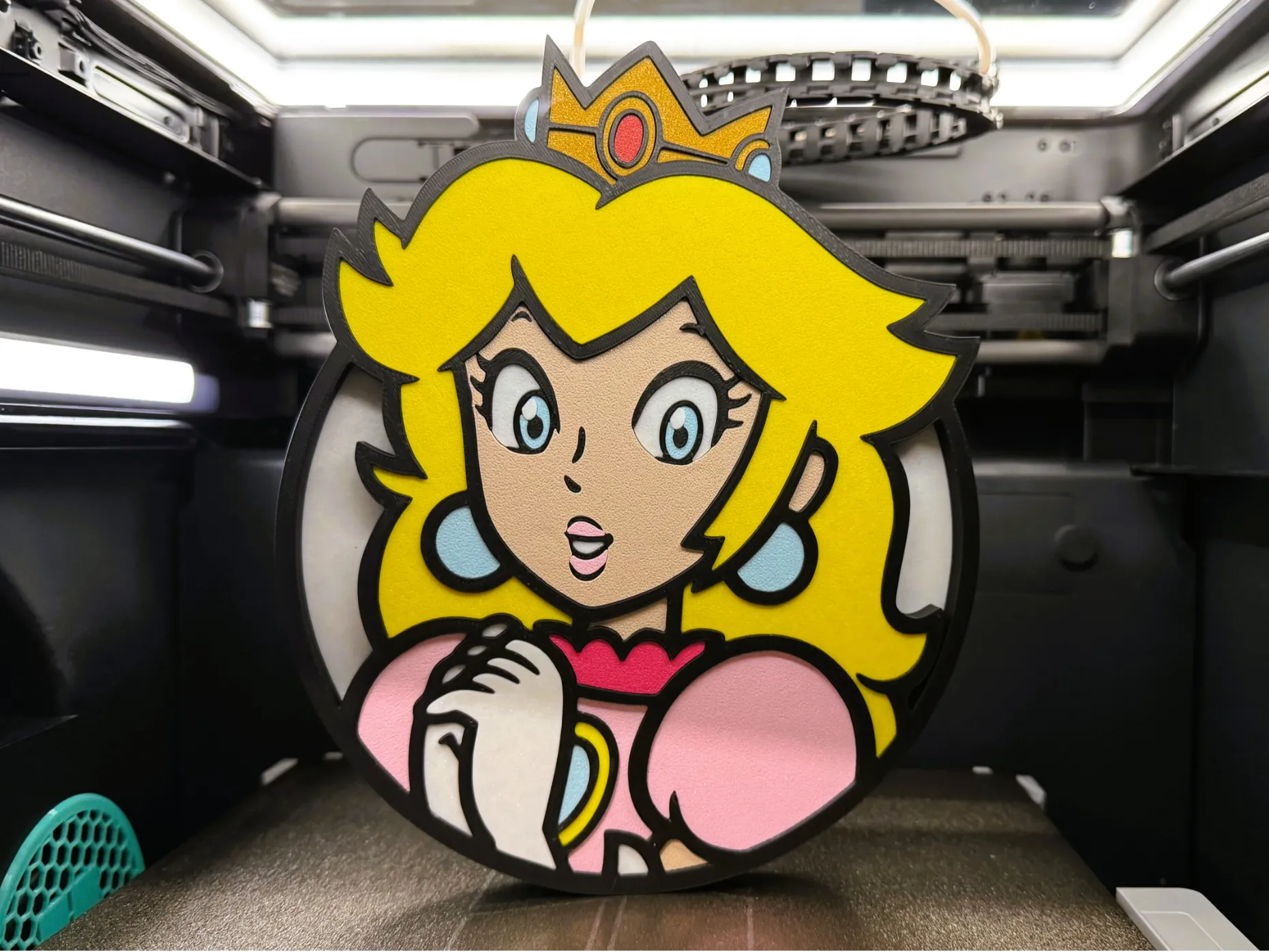 Princess Peach Wall Art - 3D Printed Wall Decor