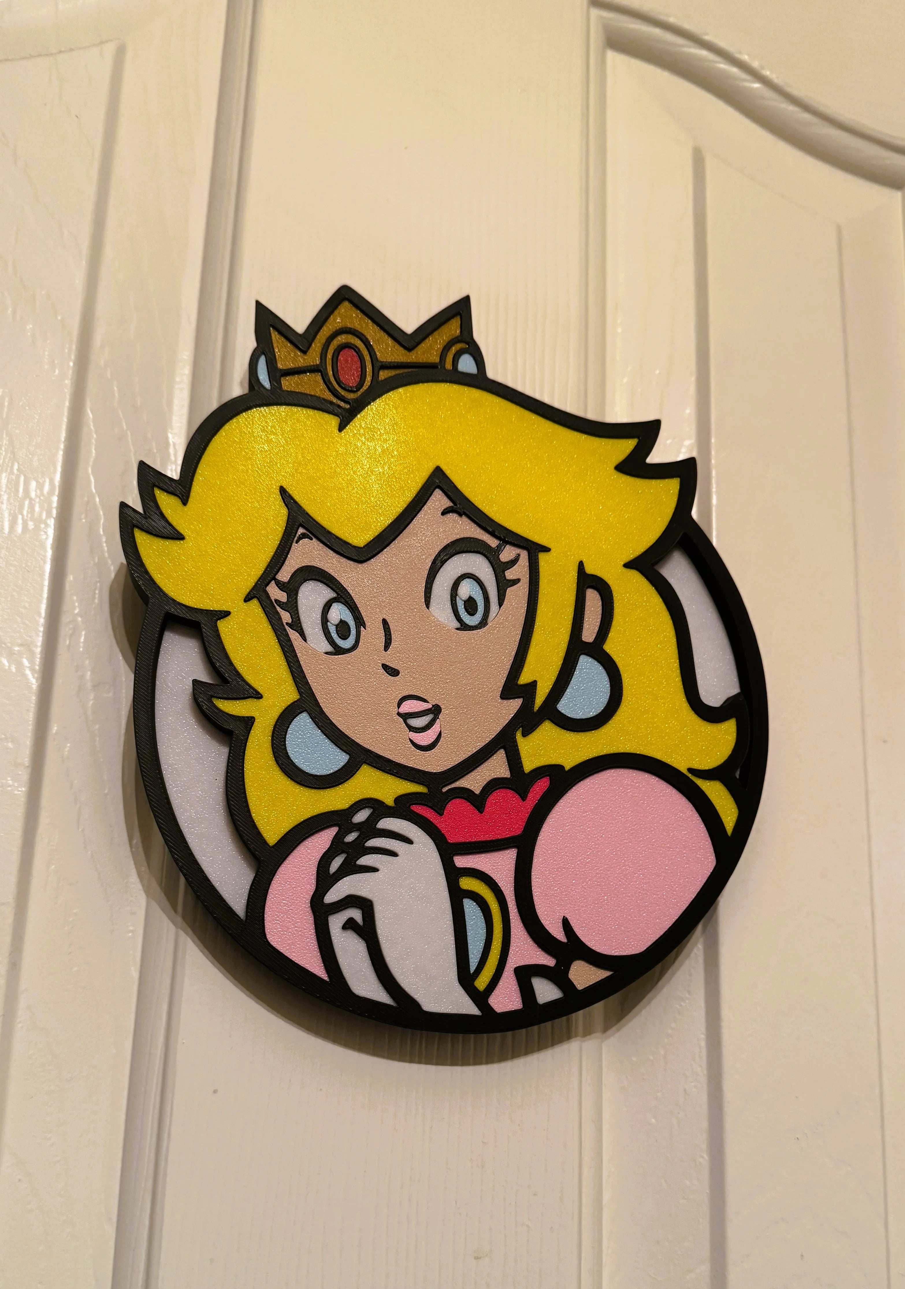 Princess Peach Wall Art - 3D Printed Gaming Decor