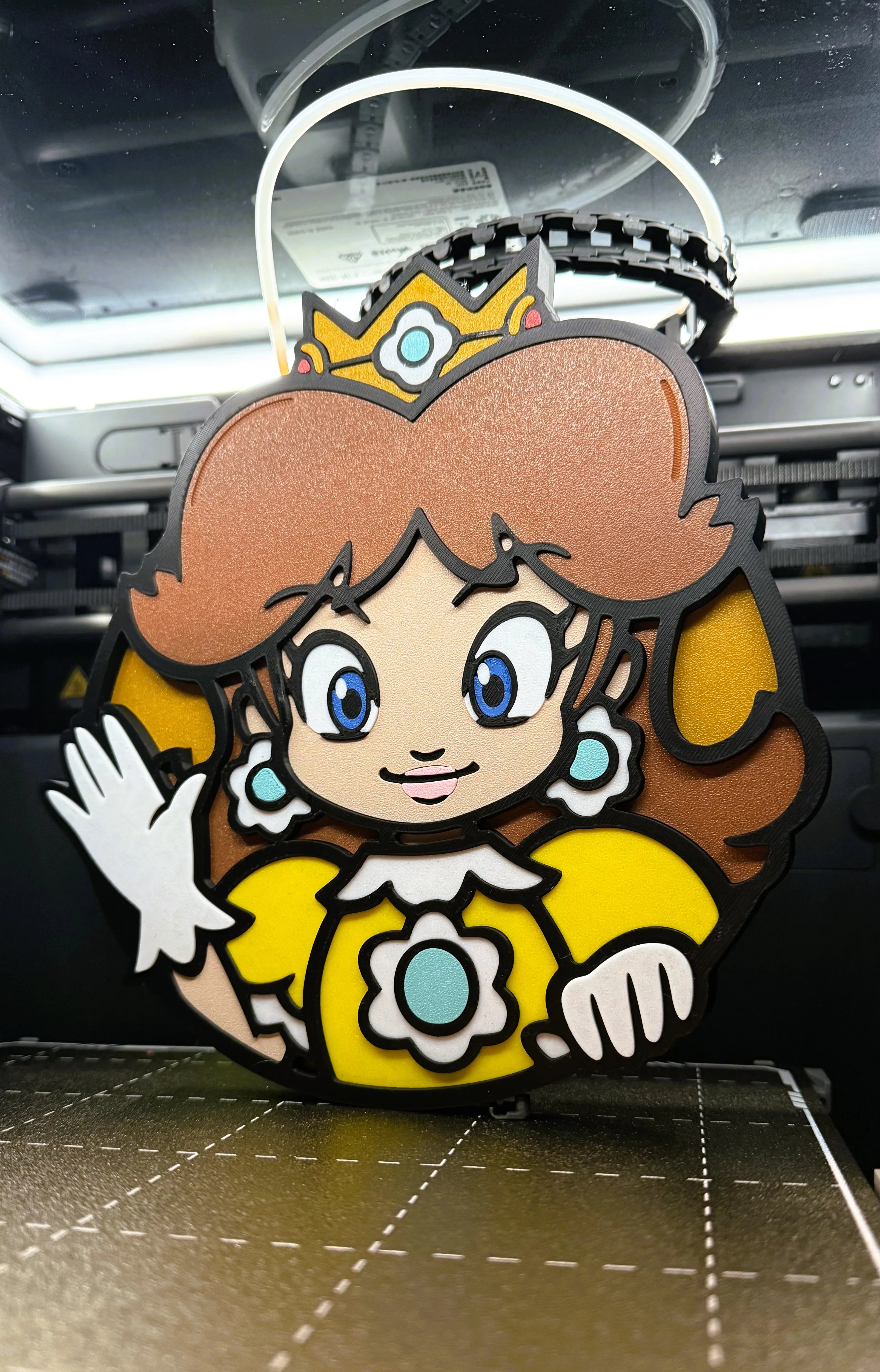 Princess Daisy Wall Art - 3D Printed Gaming Decor