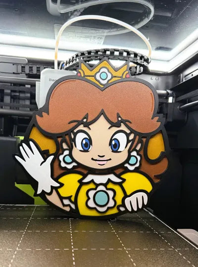 Princess Daisy Wall Art - Super Mario Inspired Decor