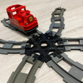 6 Way Train Track Crossing - Duplo Compatible | Custom