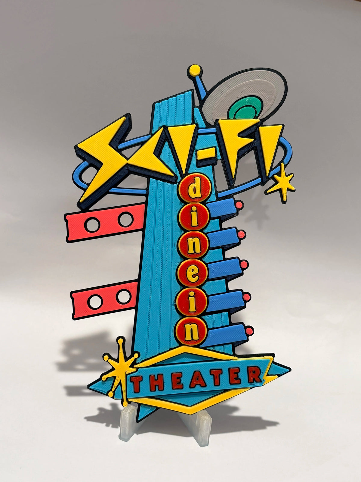 Disney's Sci-Fi Dine-In Theater Inspired Sign product view