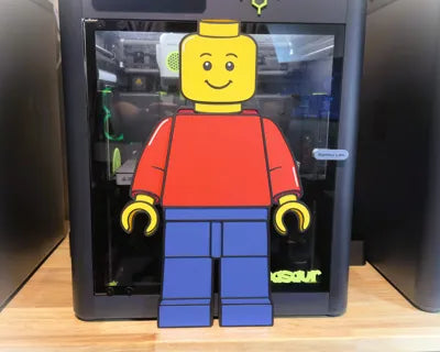 Brick Figure 3D printed wall art detail view
