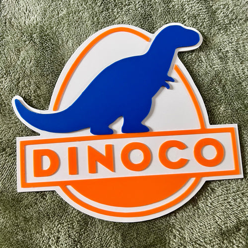 Cars Dinoco inspired 3D printed wall sign
