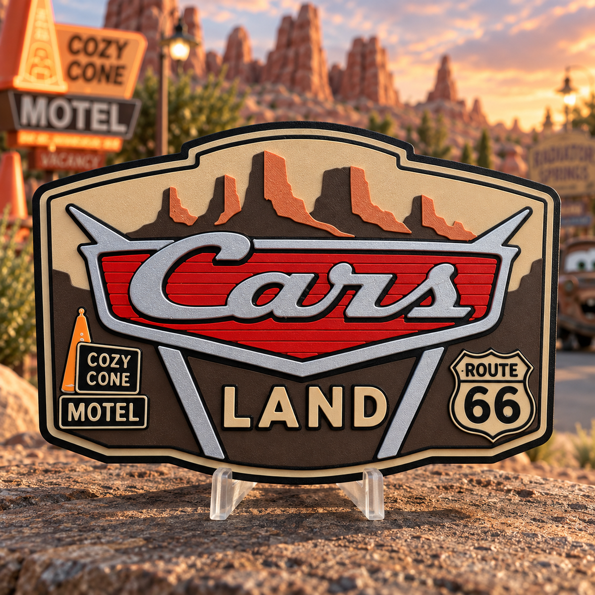 Cars Land Inspired Sign themed promotional image
