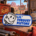 Cars Lil’ Torquey Pistons Inspired 3D Printed Sign themed promotional image