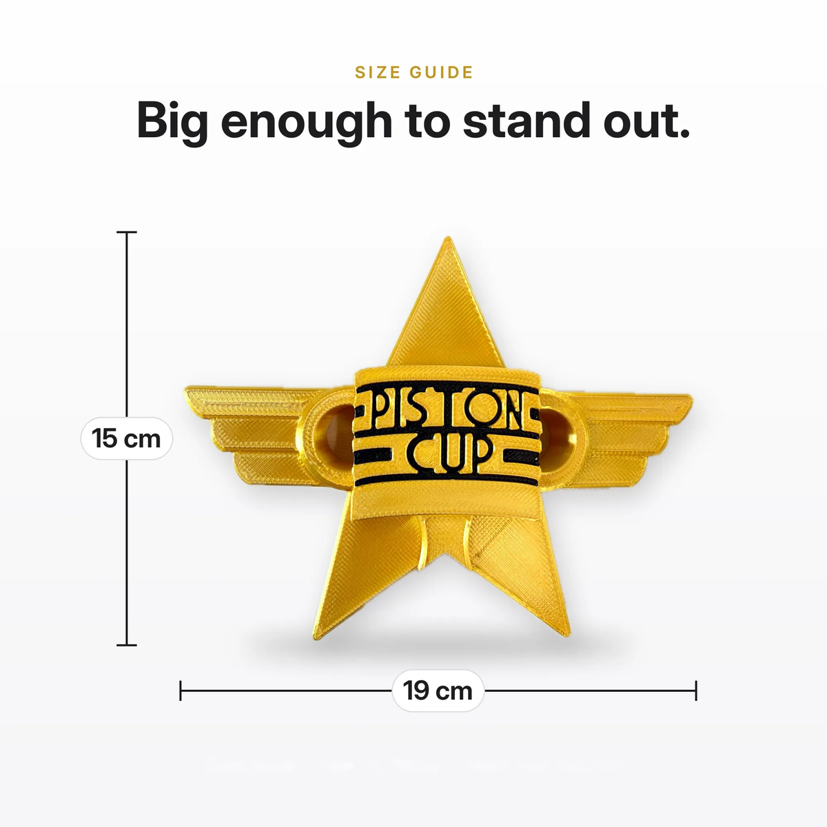 Cars Piston Cup Christmas Tree Topper size guide