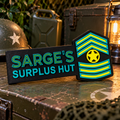 Cars Sarge’s Surplus Hut Inspired 3D Printed Sign themed promotional image