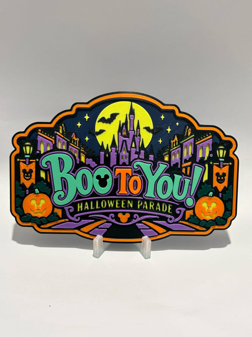 Disney Boo to You Parade Inspired Sign alternate view
