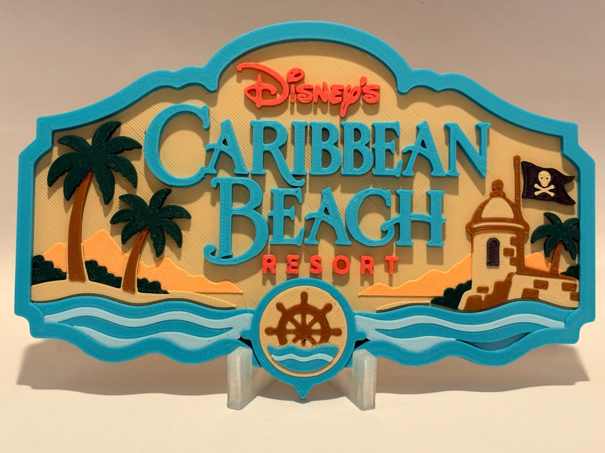 Disney Caribbean Beach Resort Inspired Sign