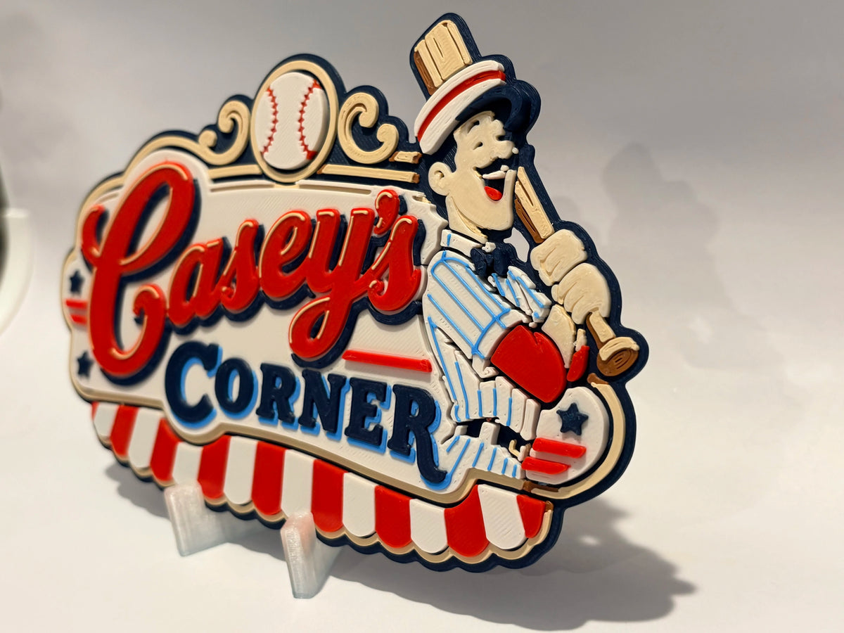 Disney Casey's Corner Inspired Sign detail view