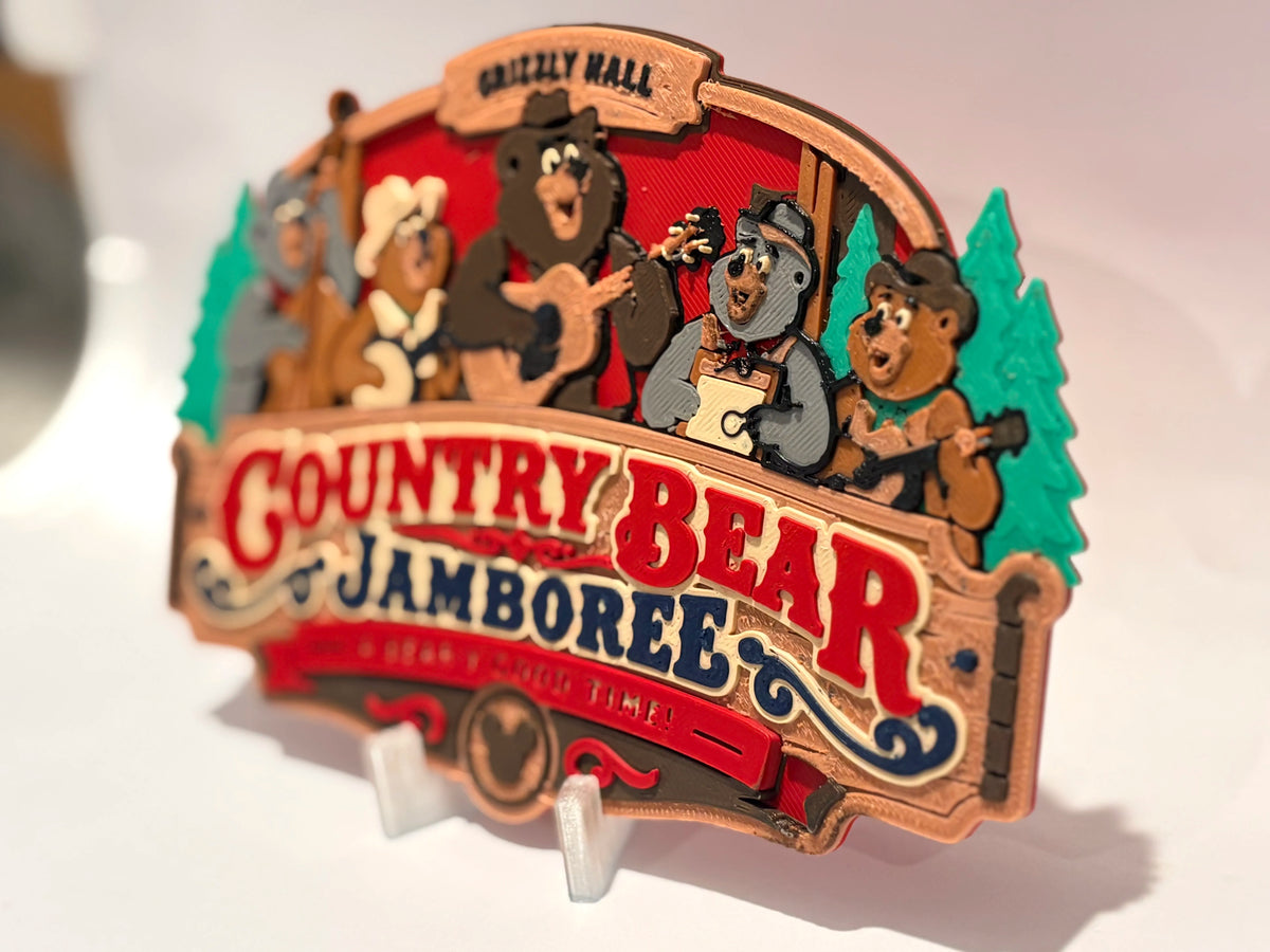 Disney Country Bear Jamboree Inspired Sign detail view