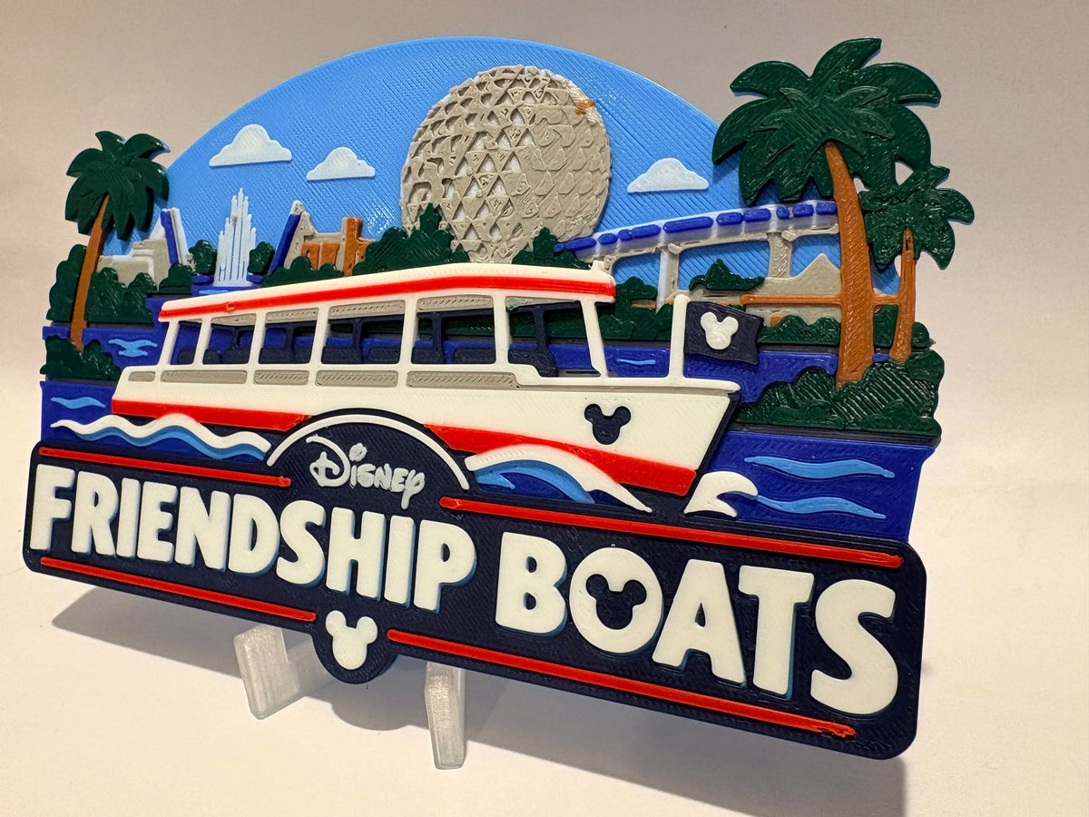 Disney Friendship Boats Inspired Sign detail view