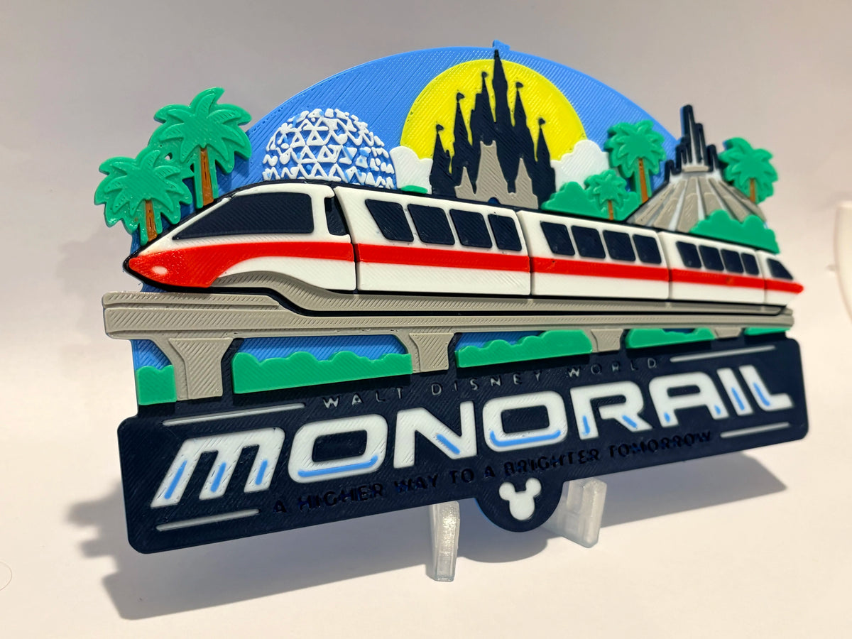 Disney Monorail Inspired Sign detail view