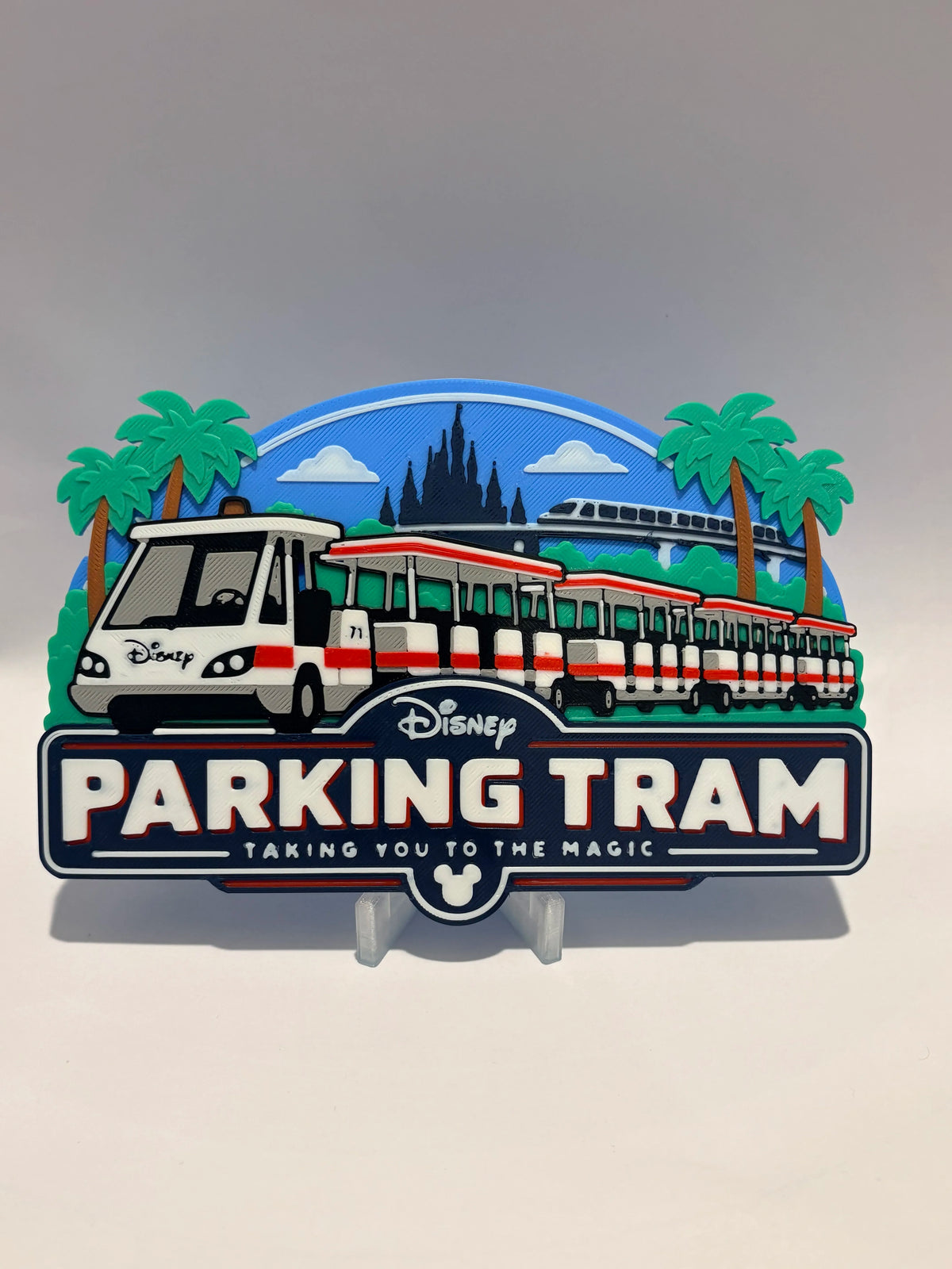 Disney Parking Tram Inspired Sign alternate view