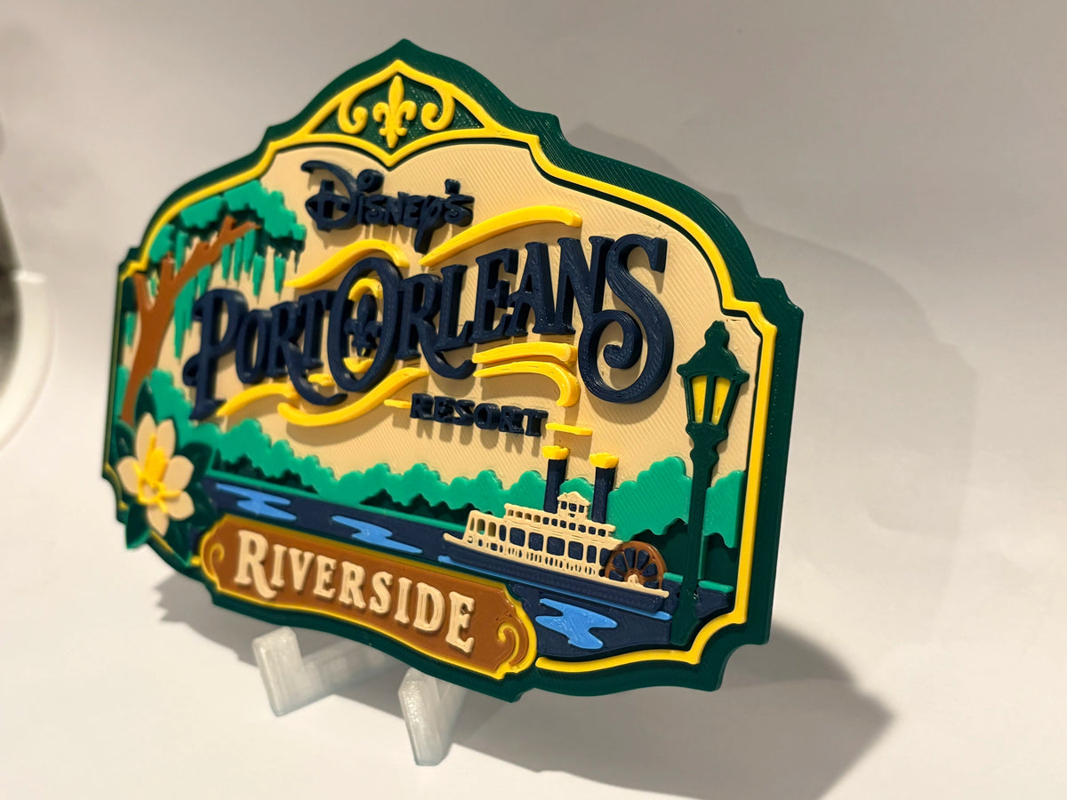 Disney Port Orleans Riverside Inspired Sign detail view