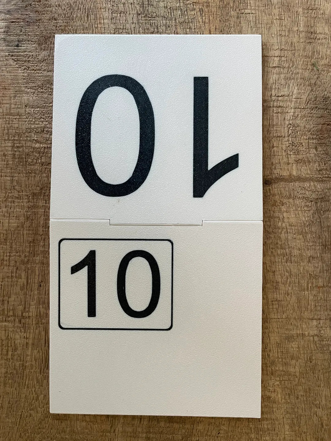 Dog agility course number sign