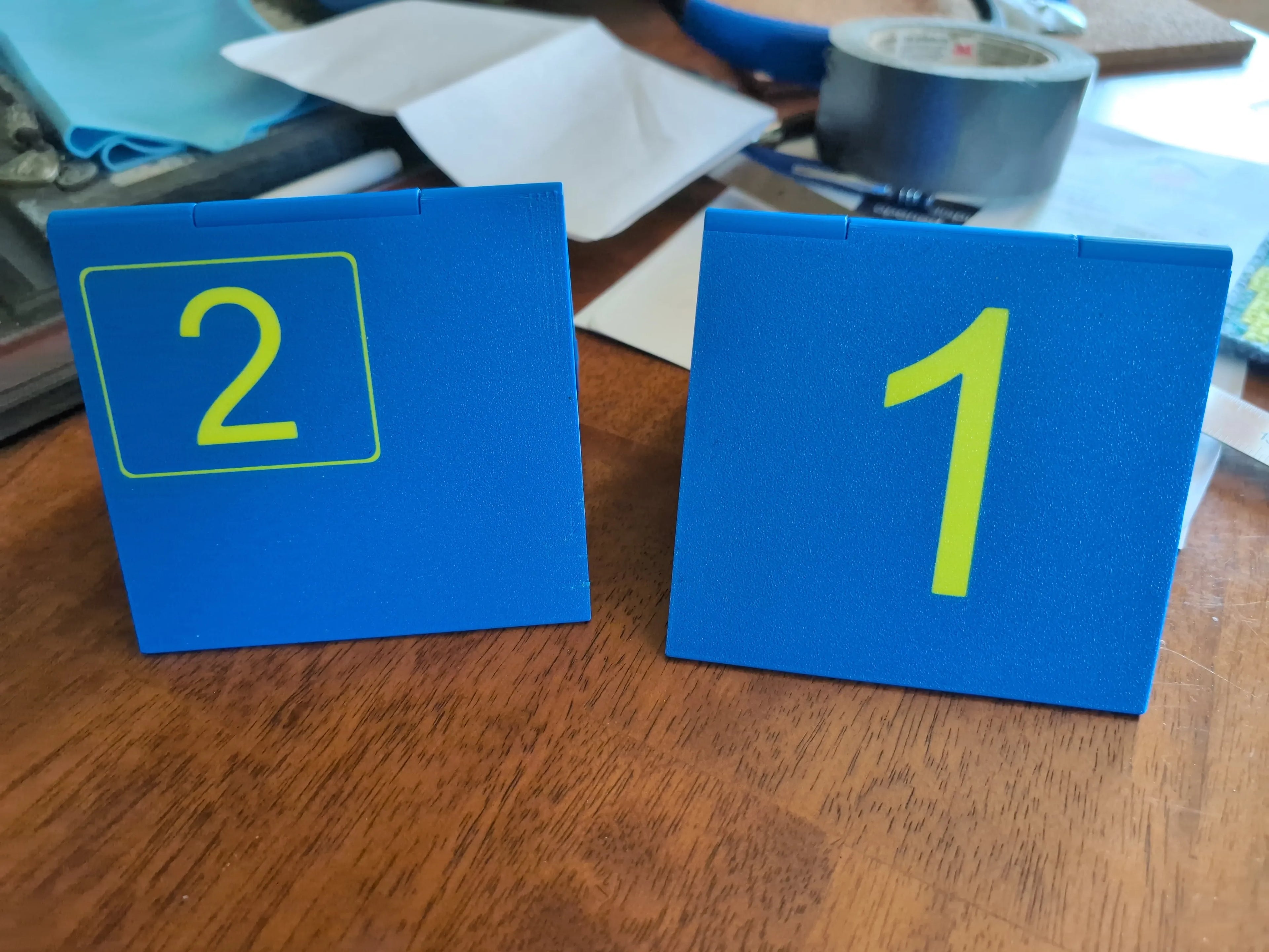 Stacking dog agility course numbers in use