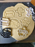 Friends Cookie Cutters | Press | Fondant | Playdoh | Set