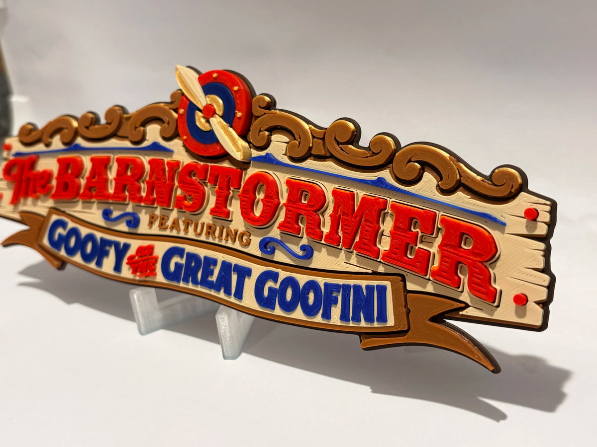 Goofy's Barnstormer Inspired Sign detail view