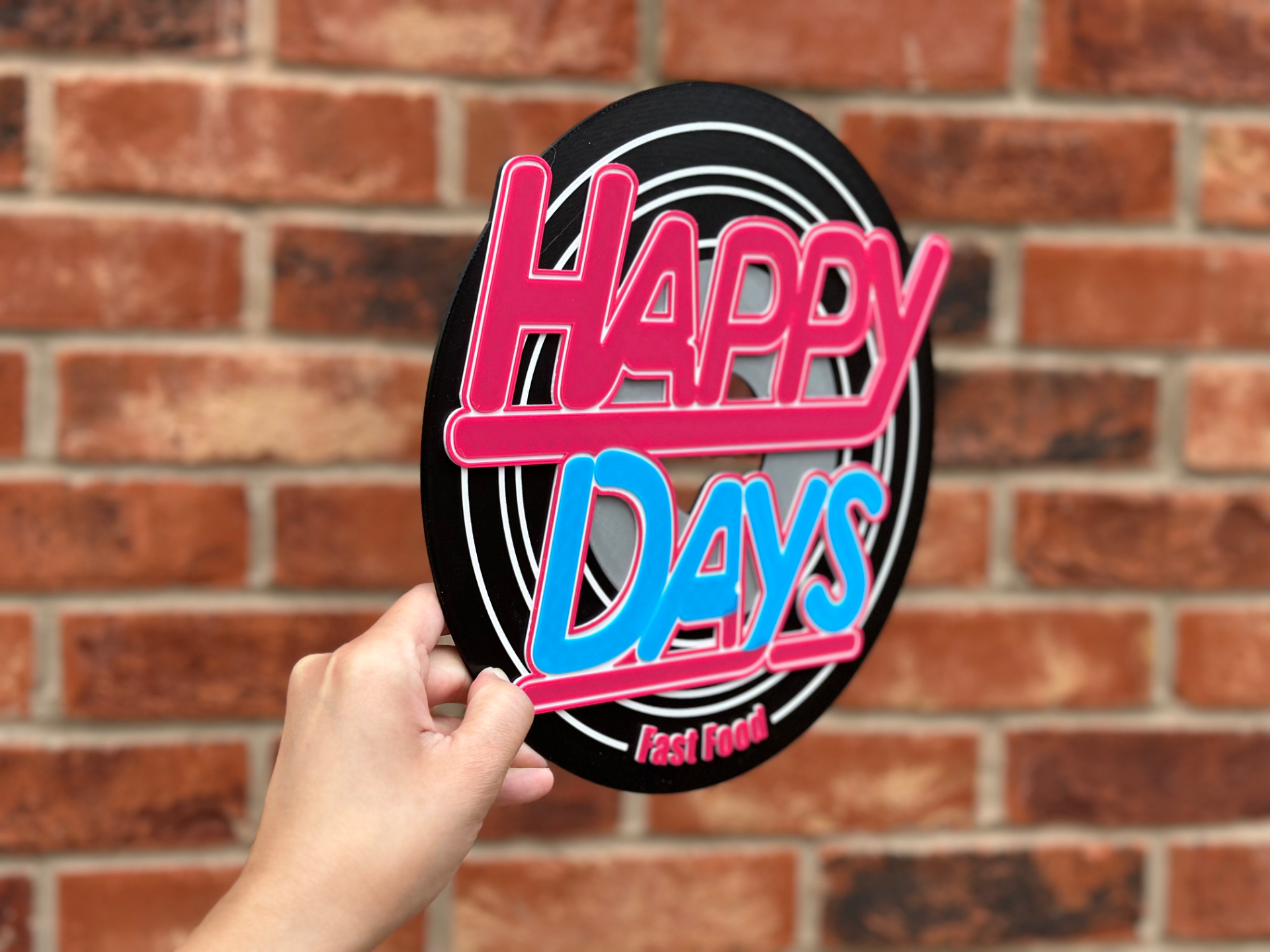 Happy Day Fast Food Logo Wall Art image 3