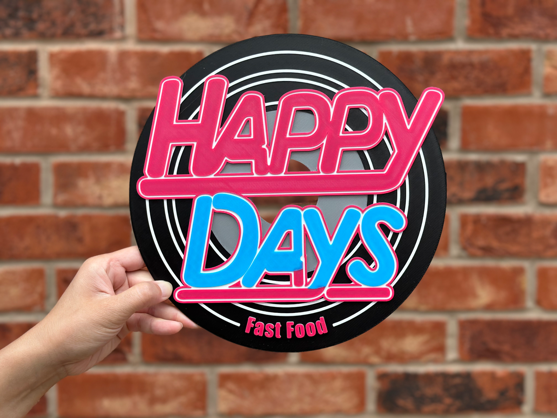 Happy Day Fast Food Logo Wall Art image 5