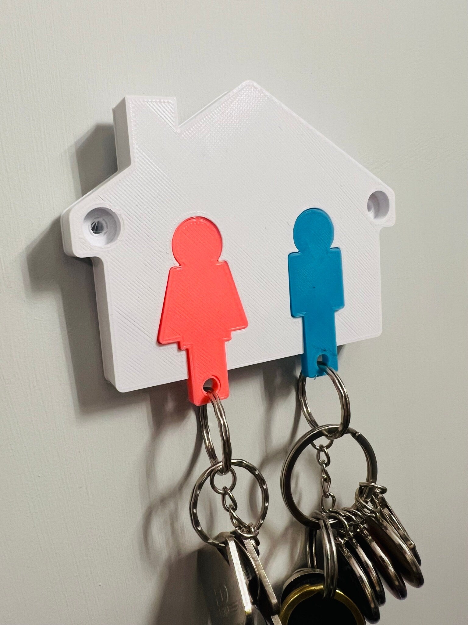 His and Hers Wall Mounted Key Holder