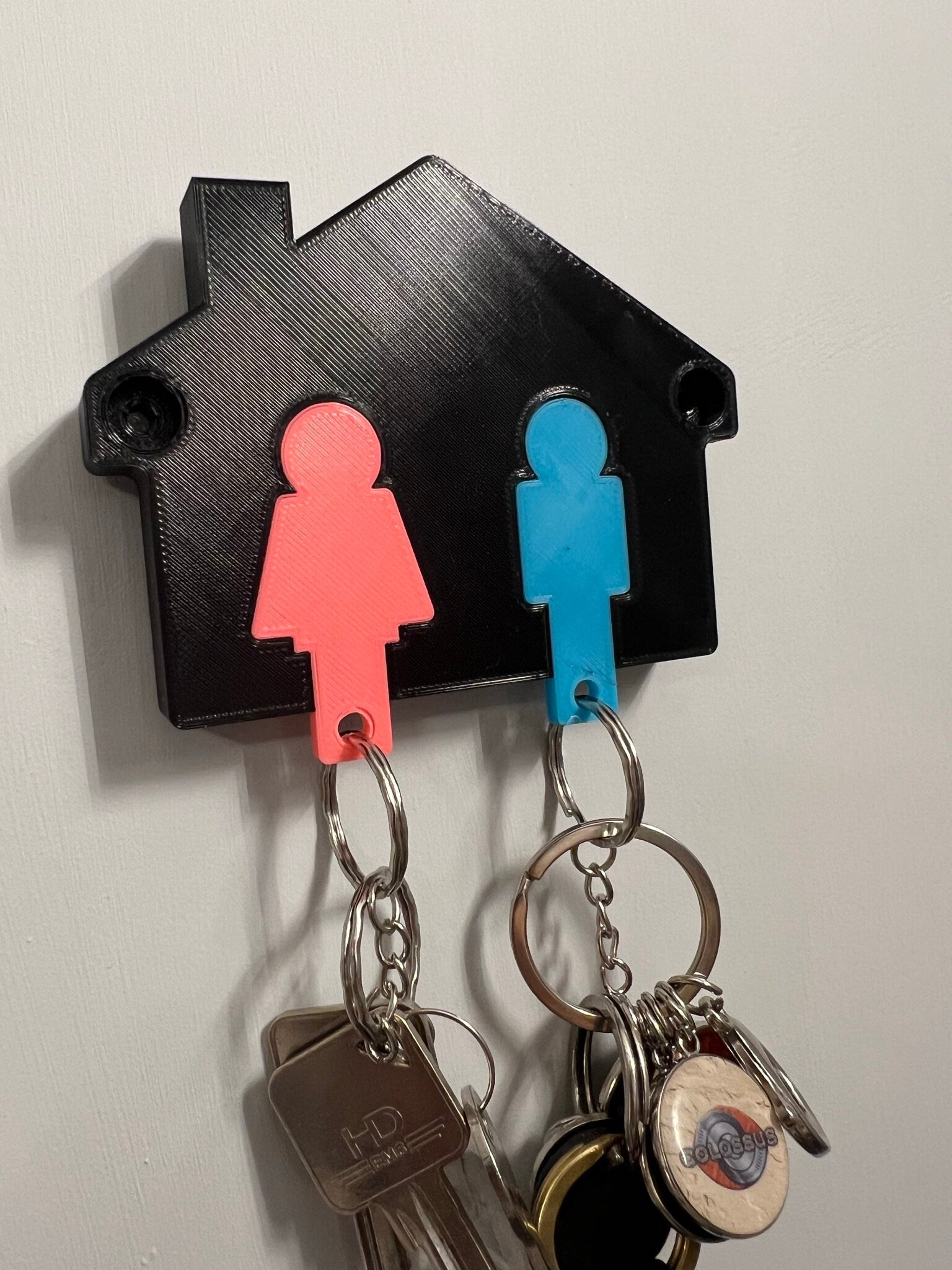 His and Hers Wall Mounted Key Holder