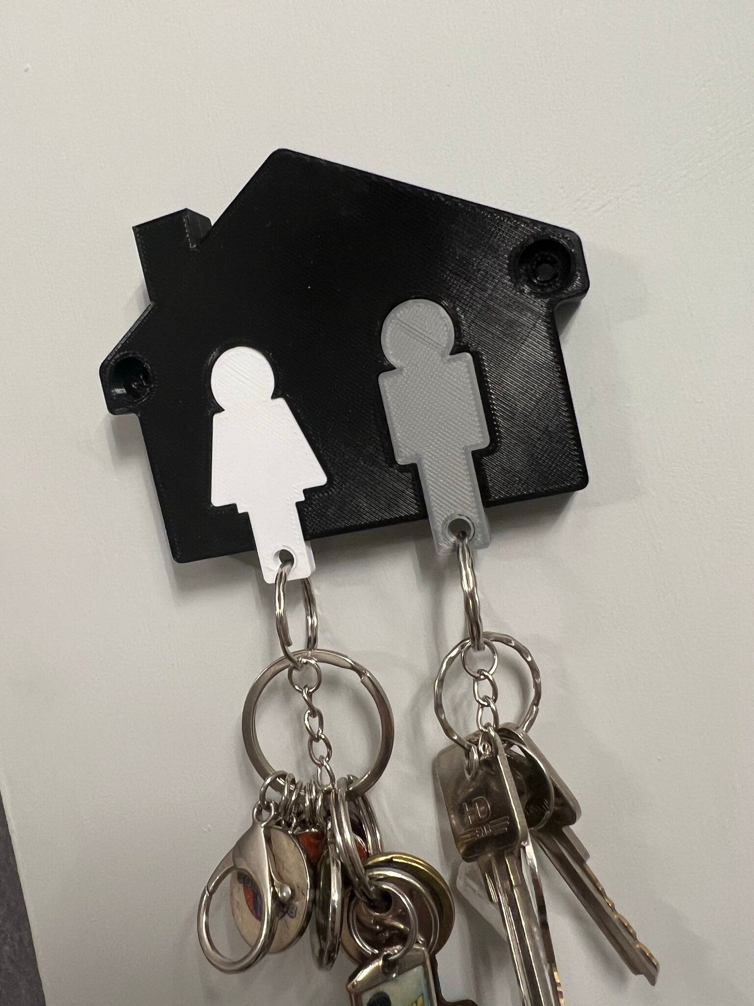 His and Hers Wall Mounted Key Holder