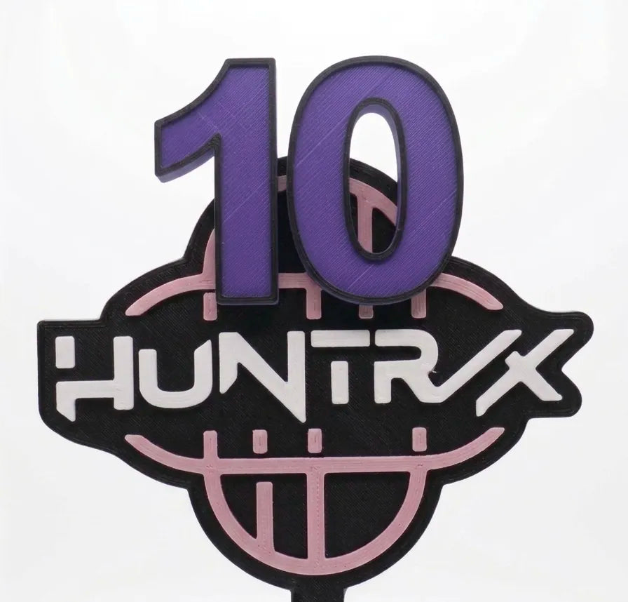 Huntrix birthday cake topper alternate version printed example