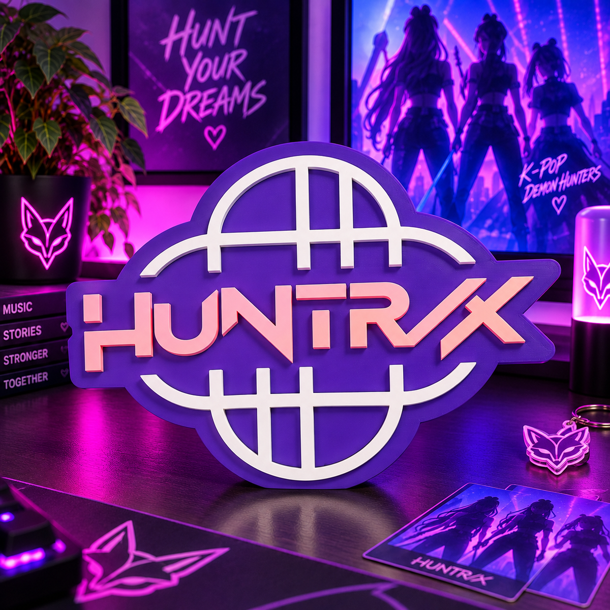 HUNTR/X Logo K-Pop Demon Hunters Wall Sign themed promotional image