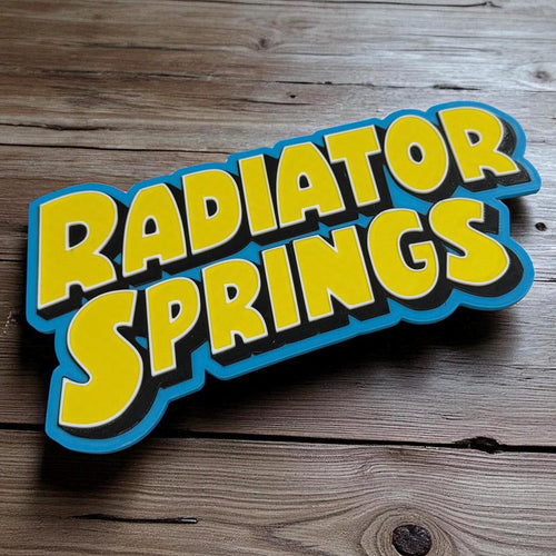 Cars Radiator Springs inspired 3D printed sign – image 1