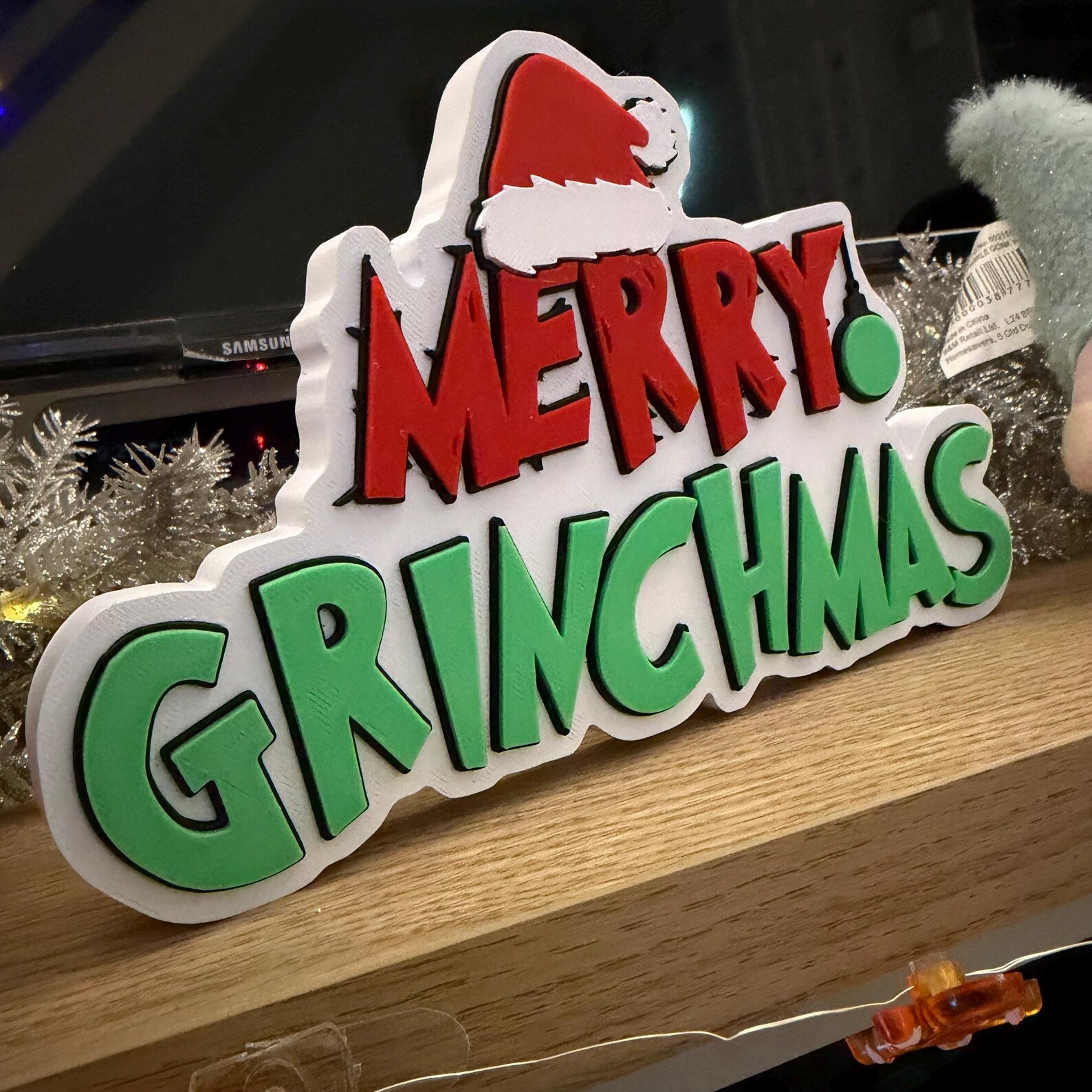 Merry Grinchmas Sign | Decor | Christmas | Display