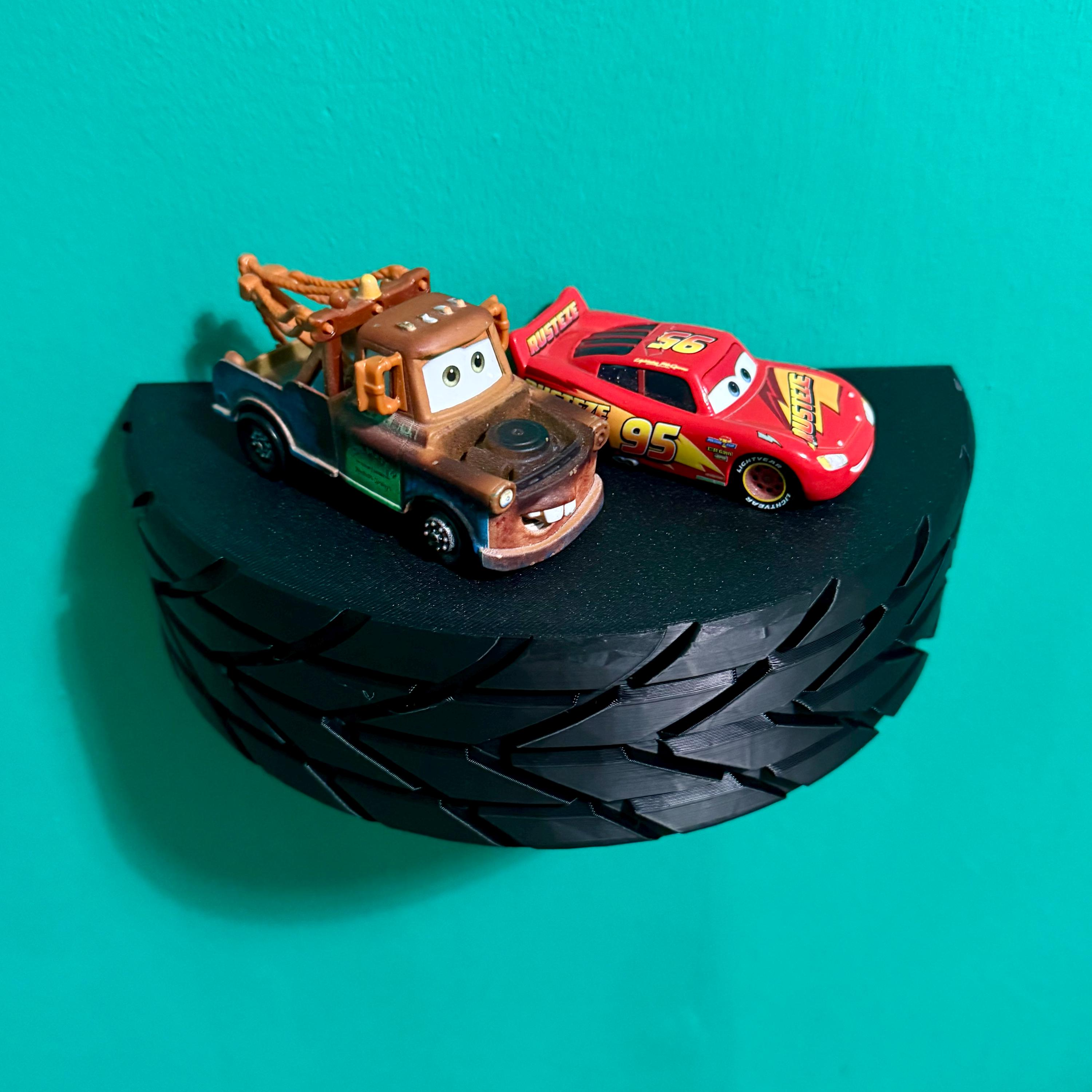 Cars Tyre 3D printed wall display shelf – image 6