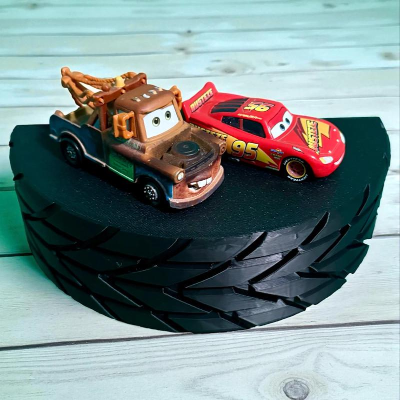 Cars Tyre 3D printed wall display shelf – image 1