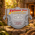 Indiana Jones Adventure Inspired Ride Sign jungle display scene