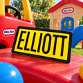 Personalised Little Tikes Cozy Coupe Number Plate themed promotional image