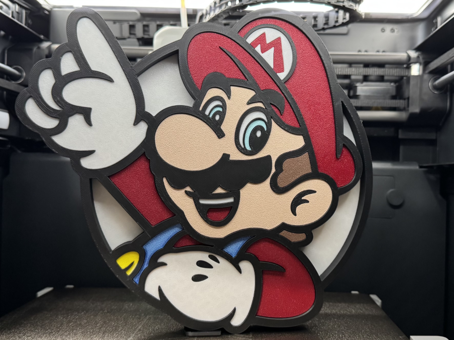 Mario inspired 3D printed wall art