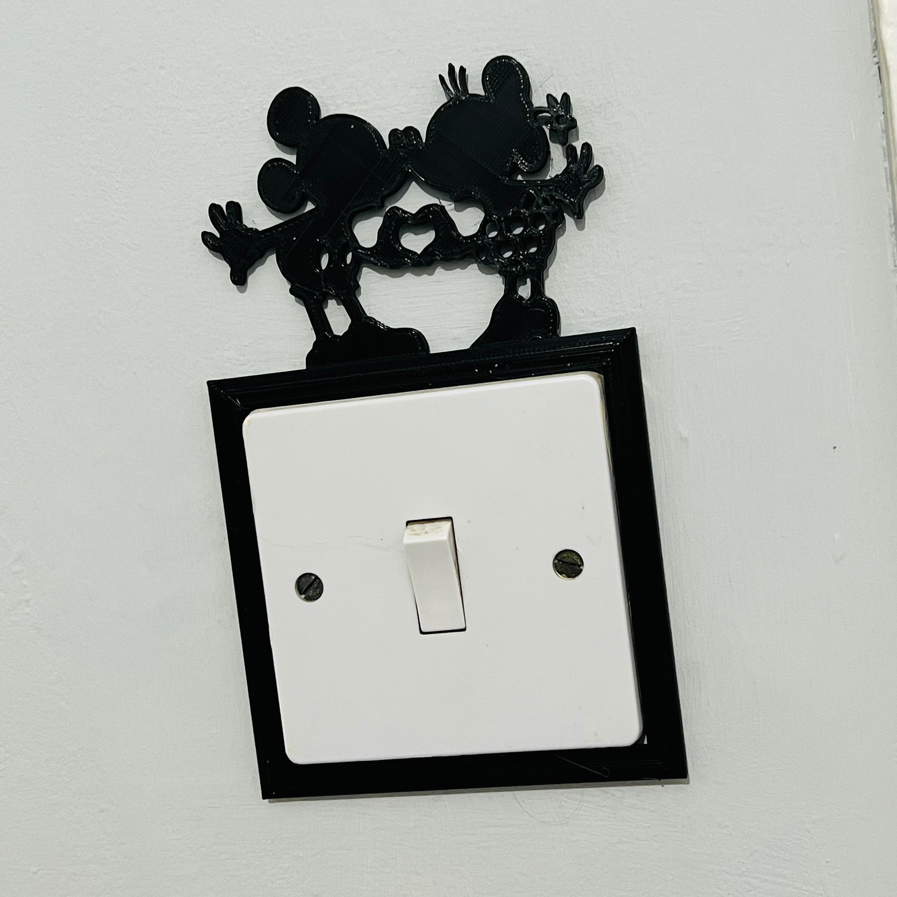 Mickey & Minnie Mouse Switch Surround | Wall Decor | Kids Room | Magical | Decorative | Love