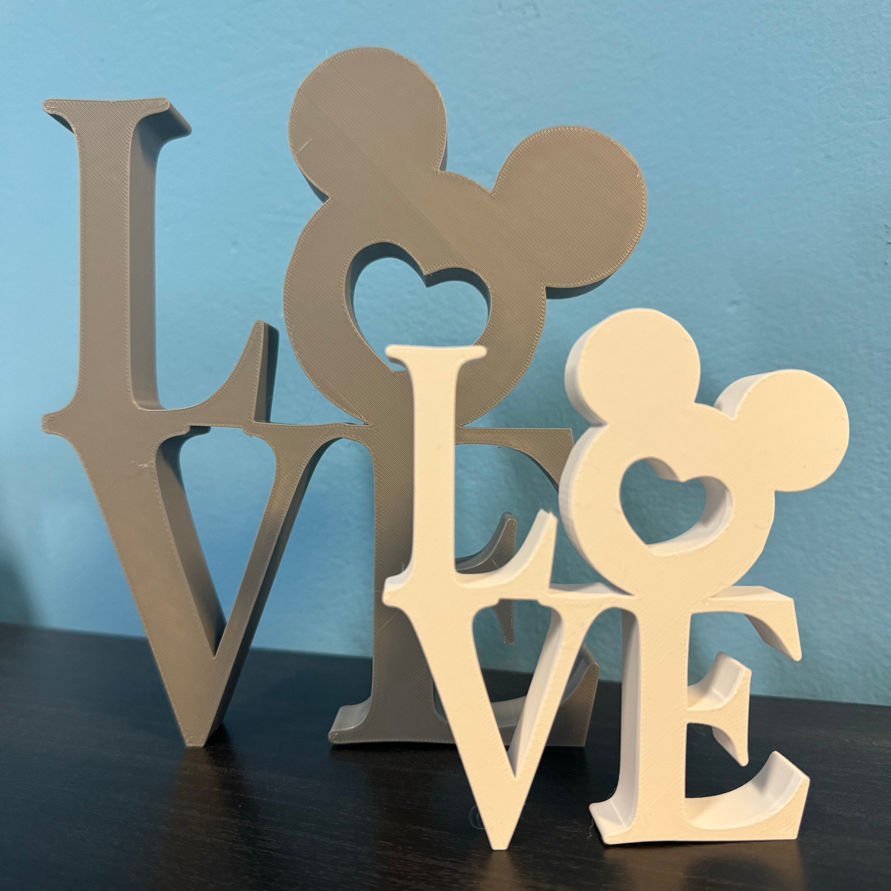 Mickey Mouse “Love” Sign Inspired | Home | Decor |  Disney | Gift