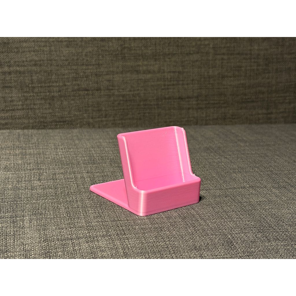 Pink 3D printed Motorola RAZR V3 display stand without phone