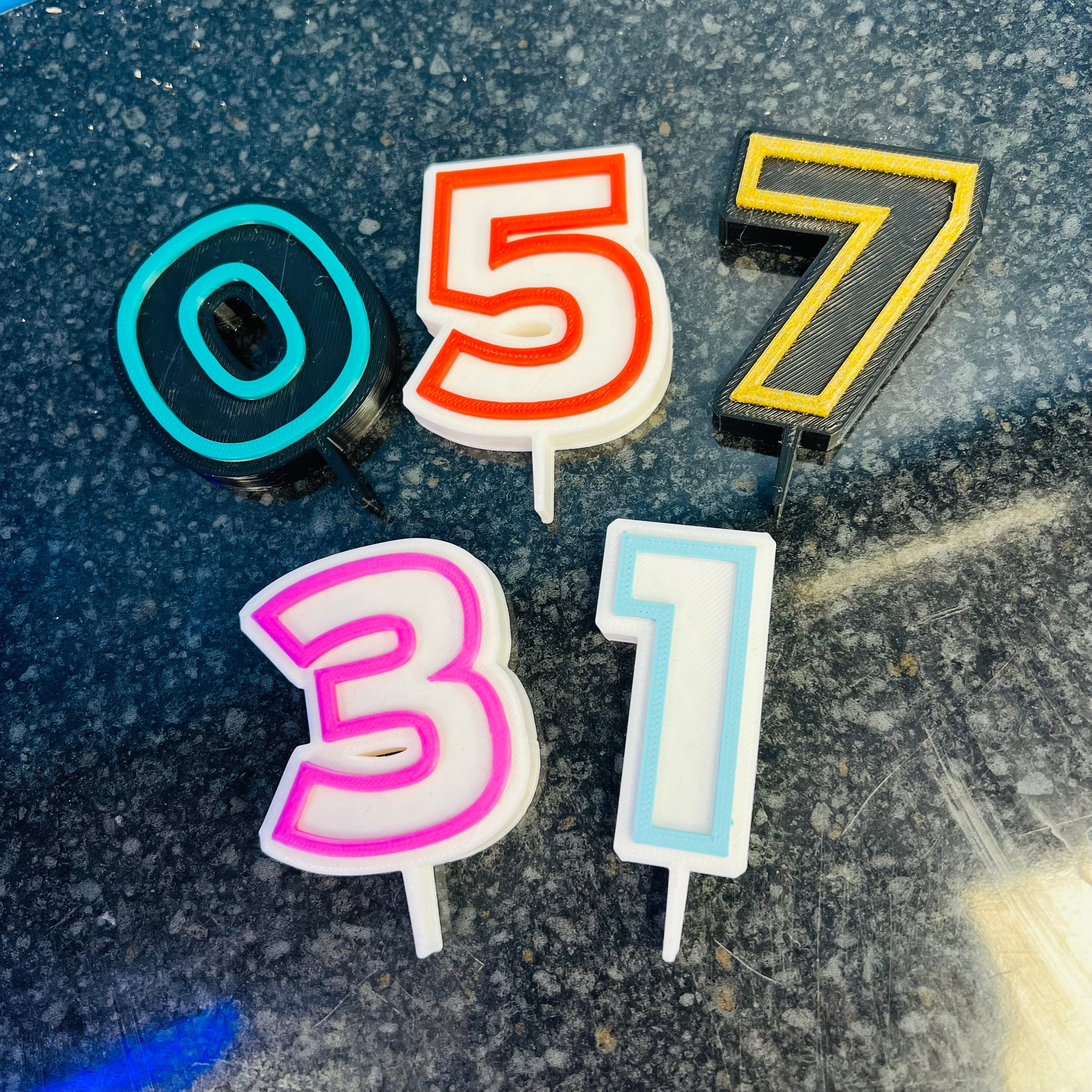 Number Candle Holder Cake Topper