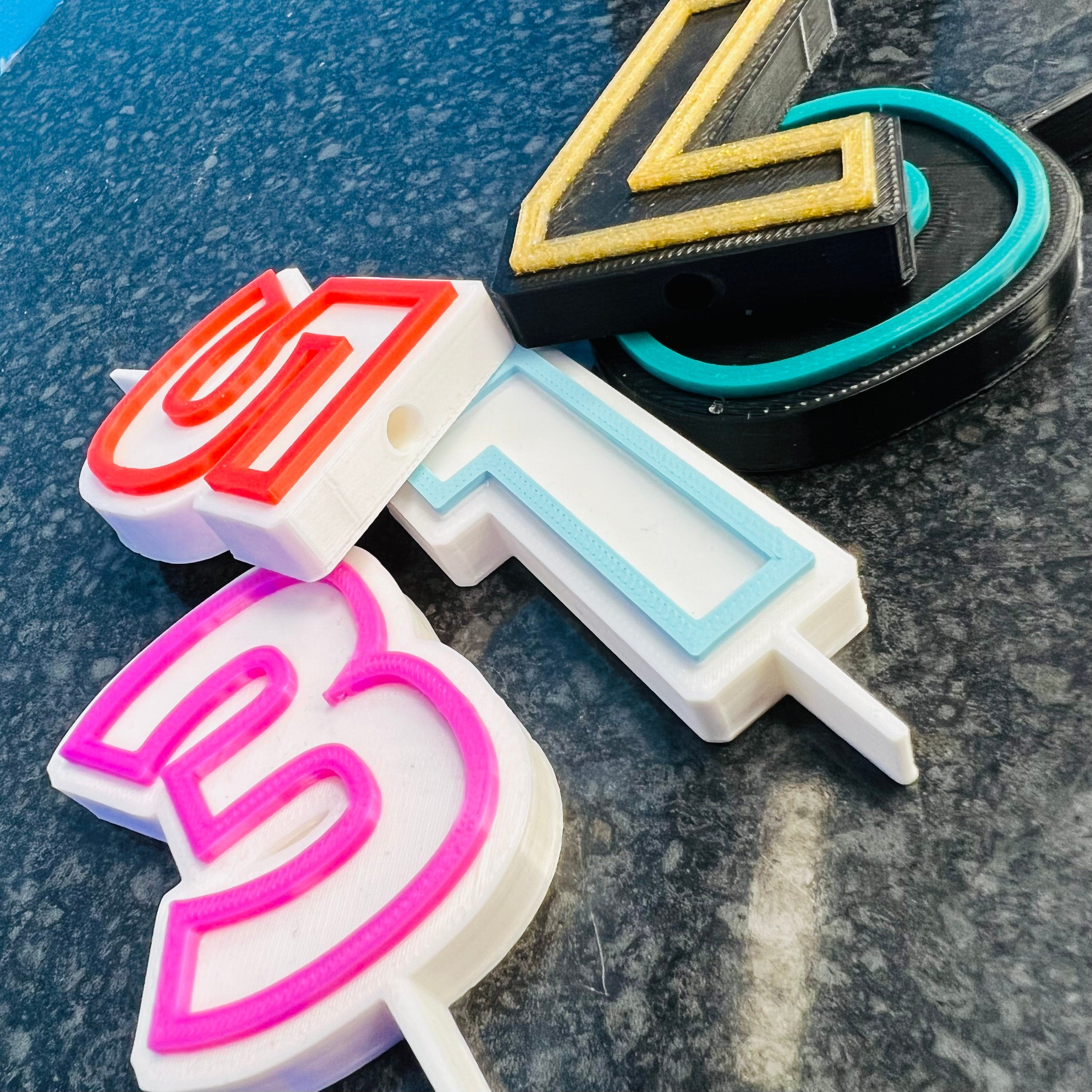 Number Candle Holder Cake Topper