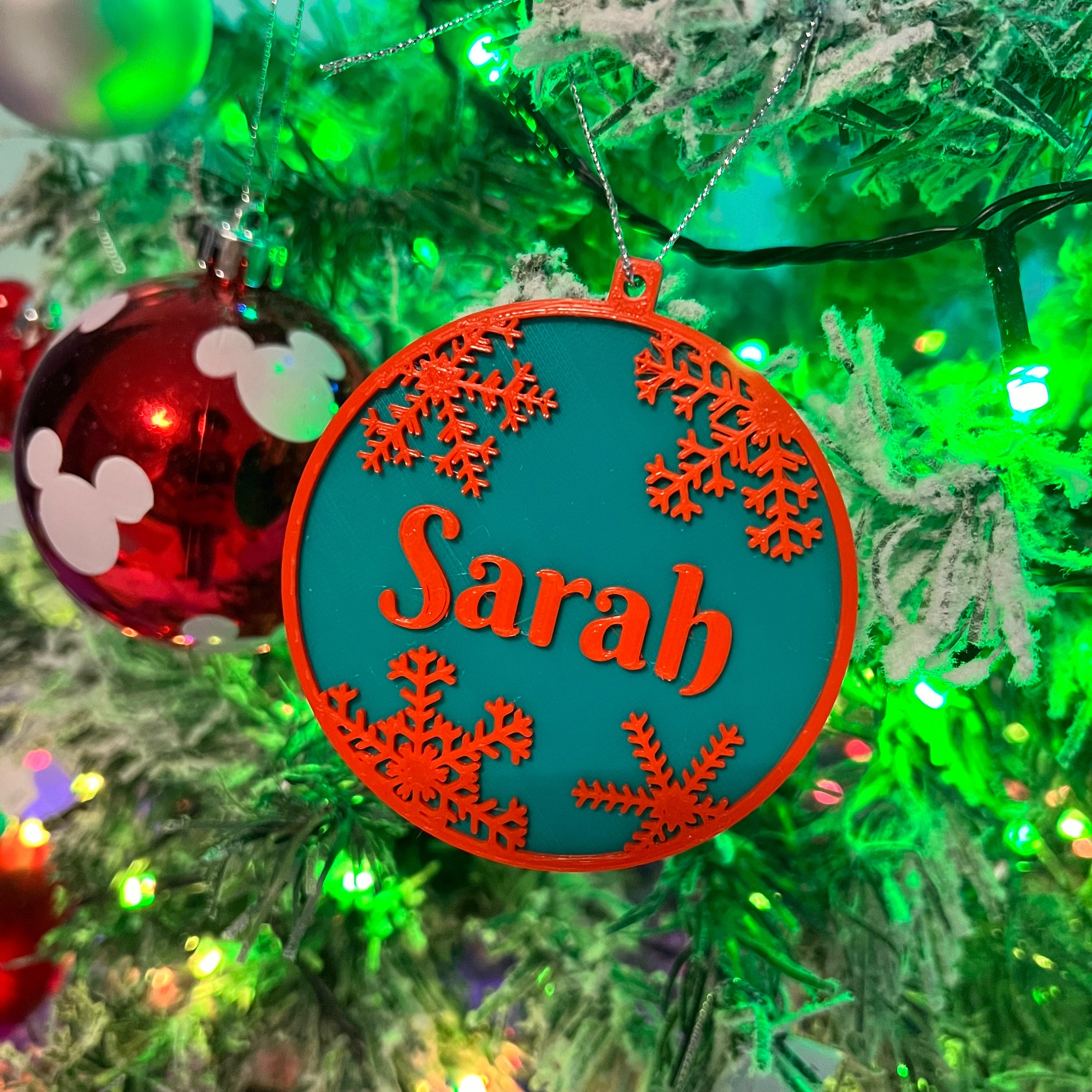Personalised Christmas Tree Name Bauble