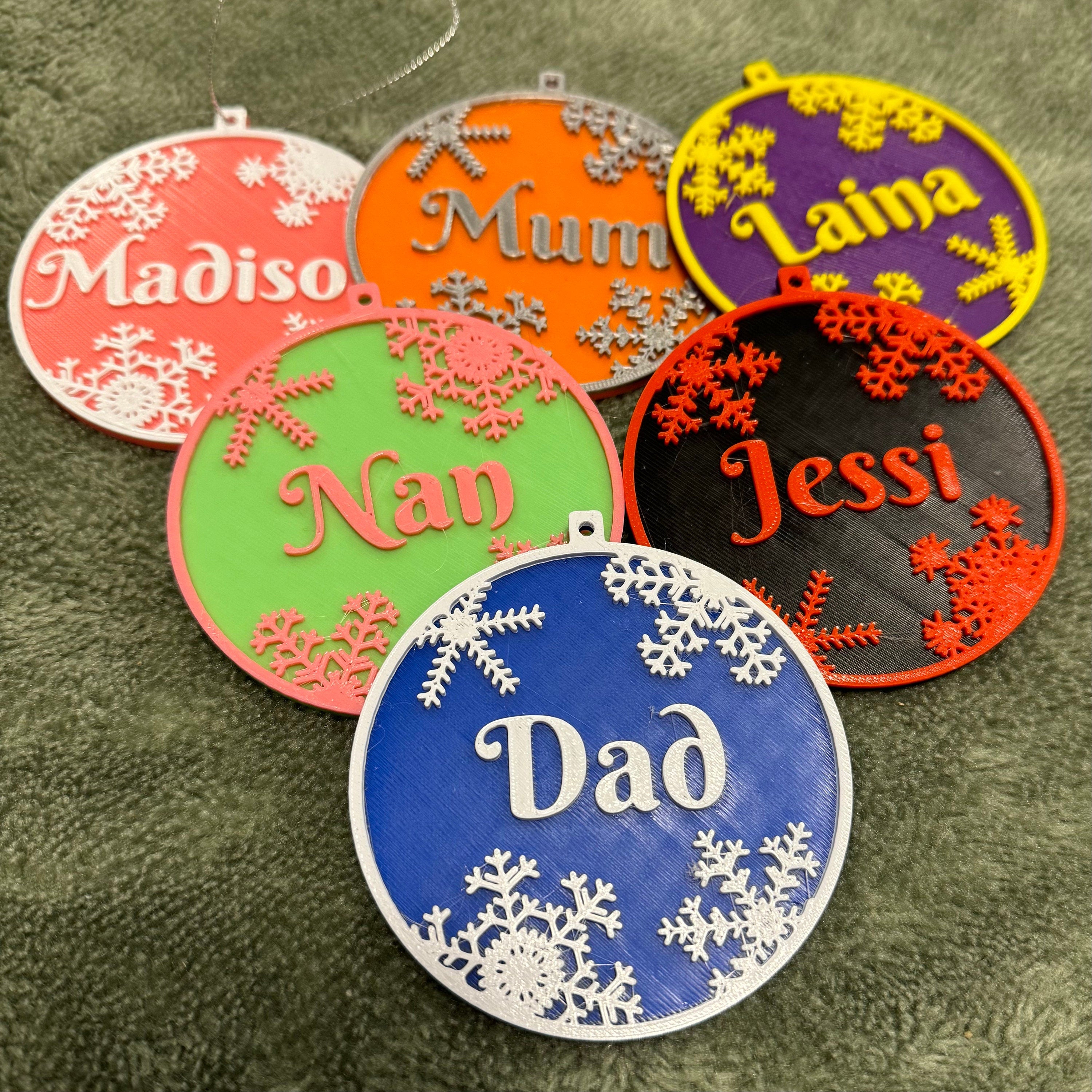Personalised Christmas Tree Name Bauble