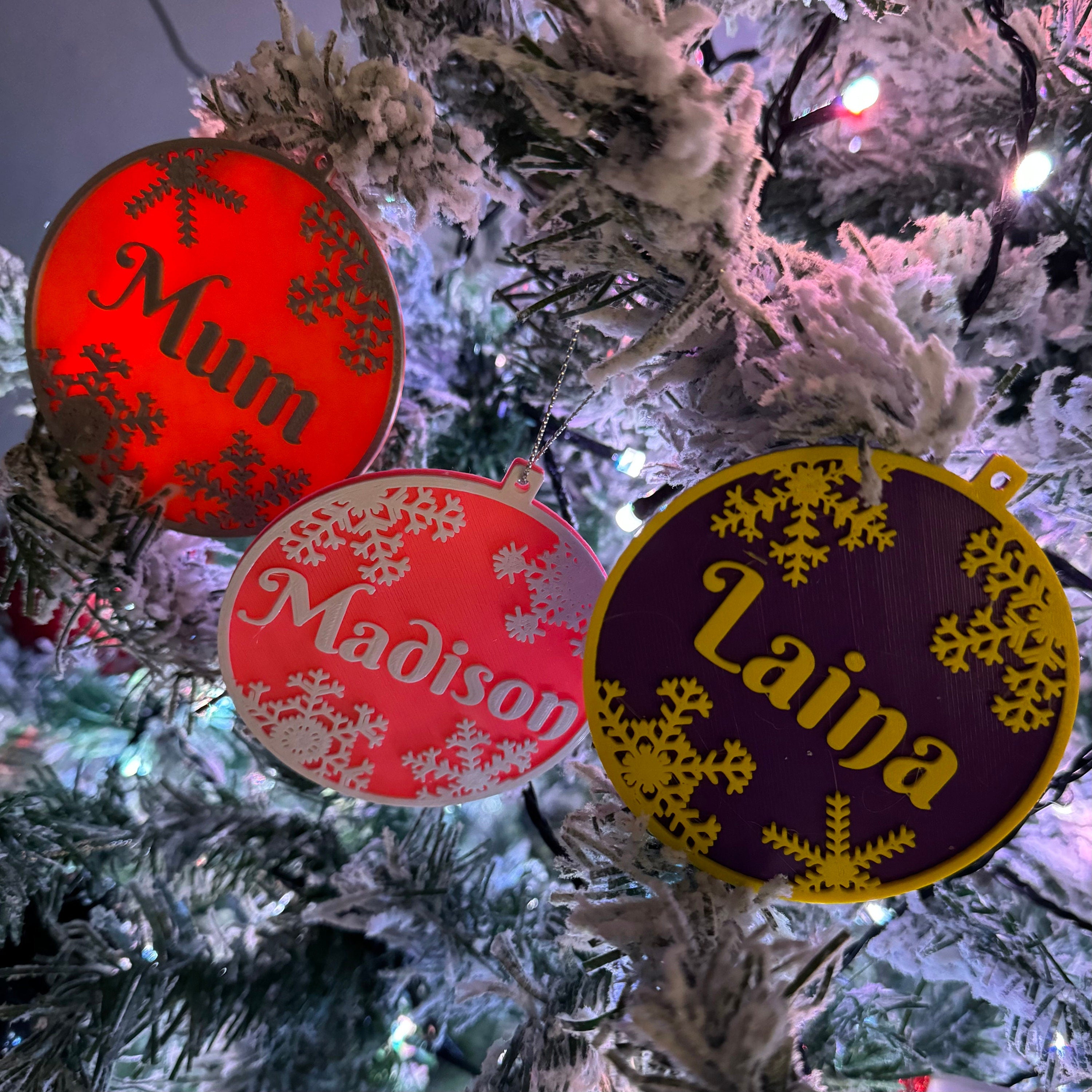 Personalised Christmas Tree Name Bauble