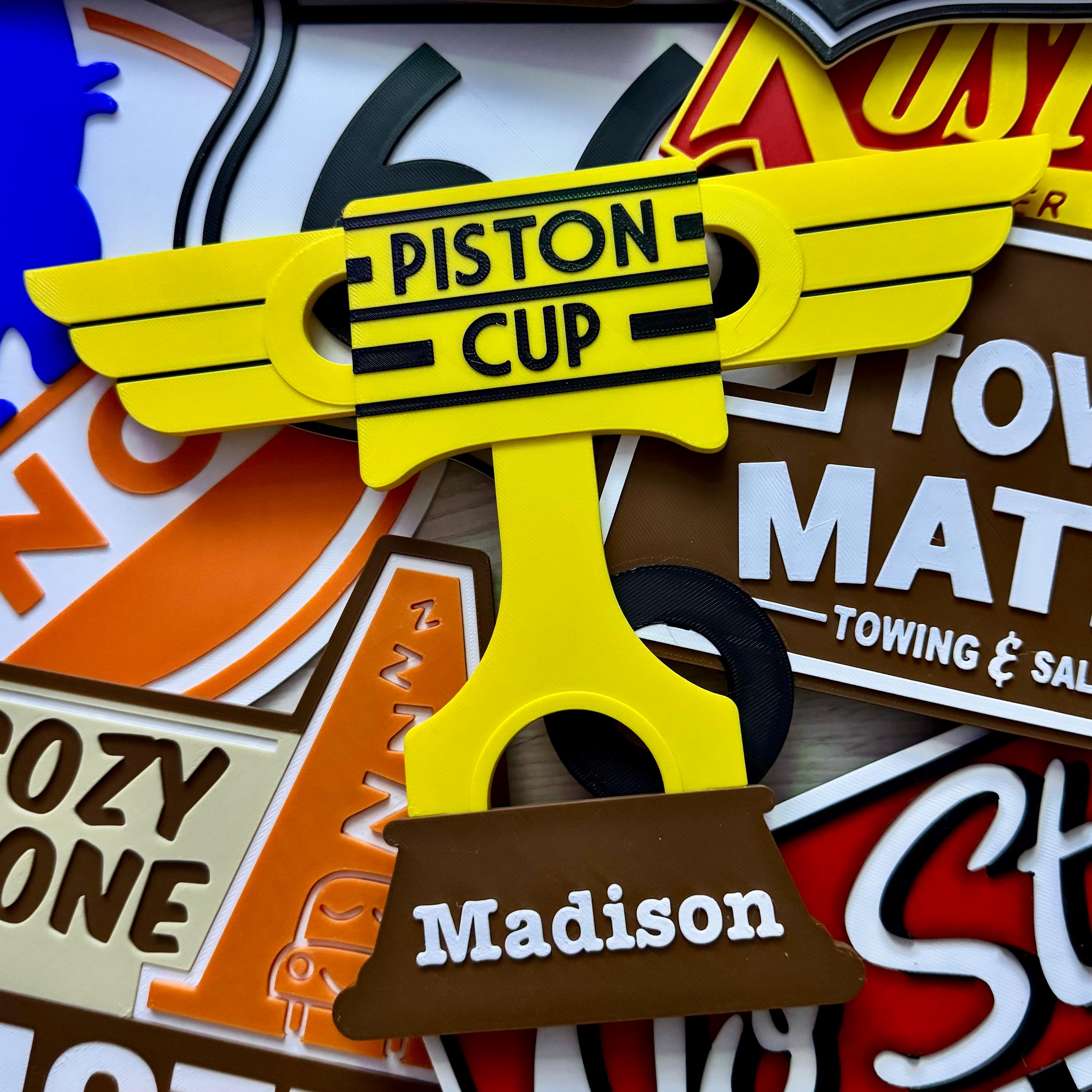 Piston Cup Cars Disneyland | Customise | Disney World Inspired Disney/Pixar Sign!