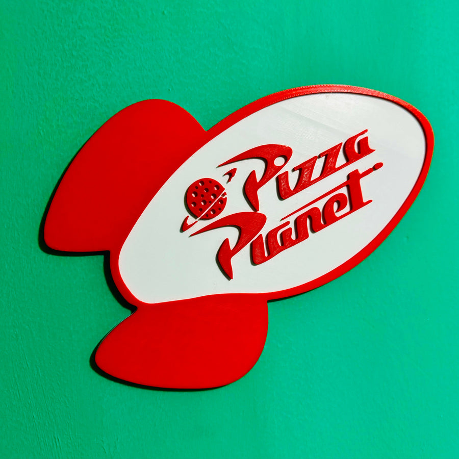 Toy Story Pizza Planet inspired 3D printed wall sign